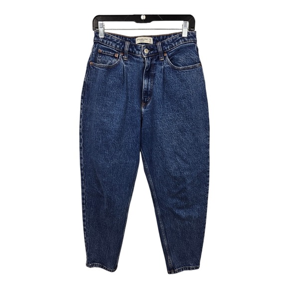 Abercrombie & Fitch Denim - Abercrombie Fitch 90s Mom Jean Womens 28/6S Blue Denim Curve Love Hi Rise Barrel
